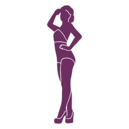 Cuidado silhueta pinup Desenho PNG