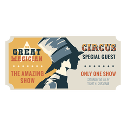 Magic circus ticket PNG Design