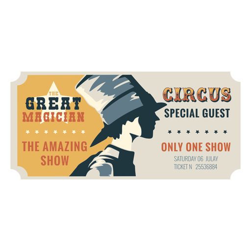 Magic circus ticket PNG Design