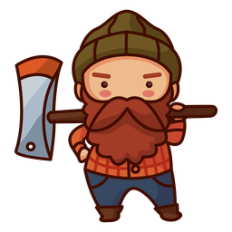 Mann mit Axt Kanada PNG-Design