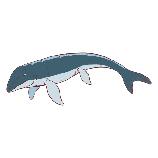 Ilustración de lagarto mosasaurio Diseño PNG