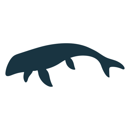 Silueta de lagarto mosasaurio Diseño PNG