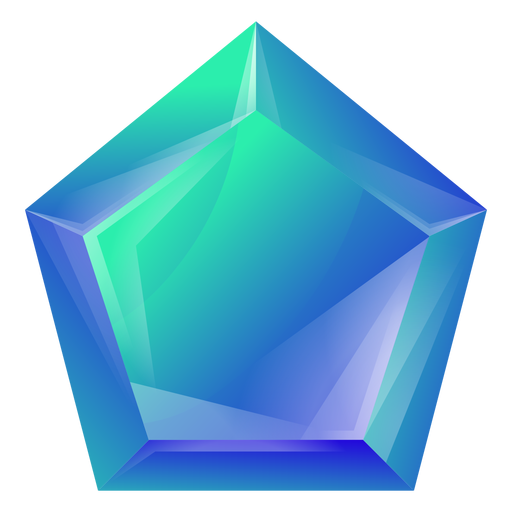 Bonito cristal de diamante azul Diseño PNG