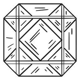 Cristal de forma octogonal Desenho PNG