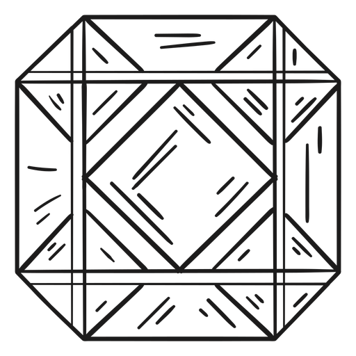 Cristal de forma octogonal Desenho PNG