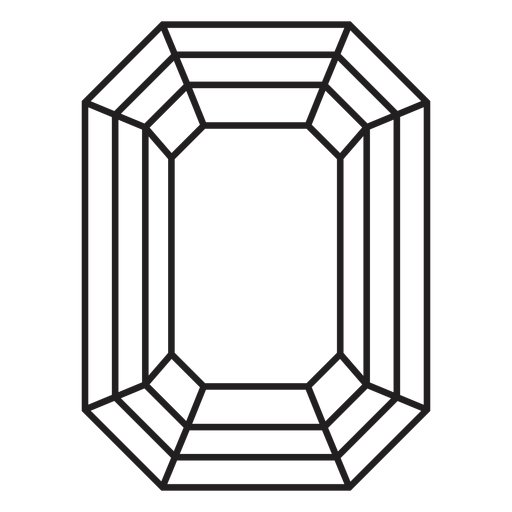 Einfacher Kristall in Achteckform PNG-Design