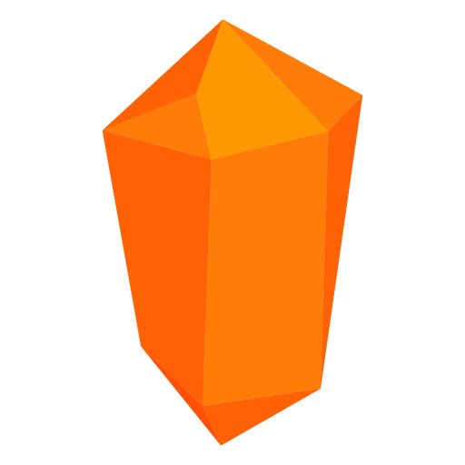 Cristal de bloque naranja Diseño PNG