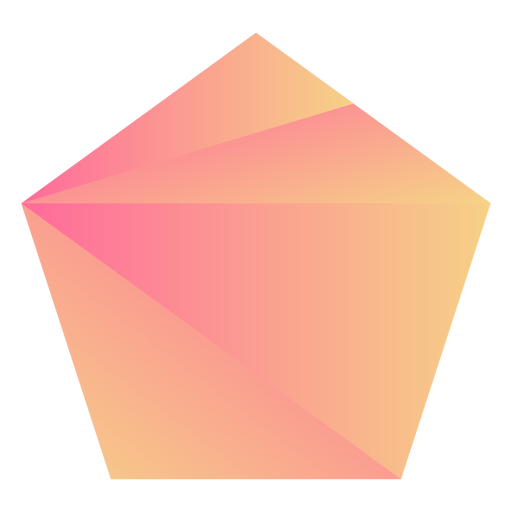 Orange Fünfeckkristall PNG-Design
