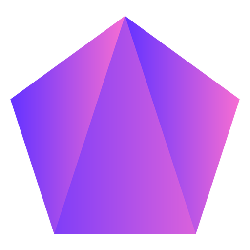 Pentágono cristal púrpura Diseño PNG
