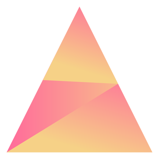Pink yellow triangle crystal PNG Design