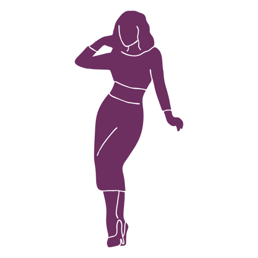 Pinup dress silhouette PNG Design
