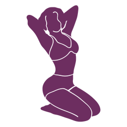 Pinup two piece silhouette PNG Design Transparent PNG