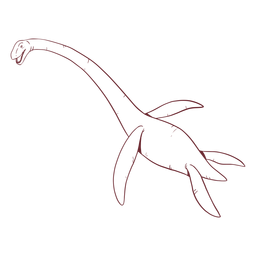 Plesiosaur Dinosaur Drawn PNG & SVG Design For T-Shirts