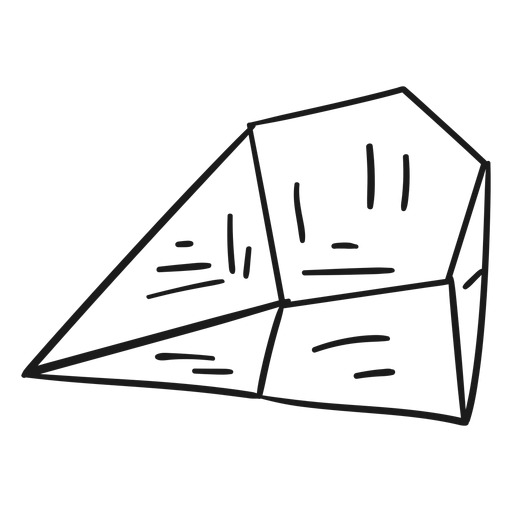 Pointy end simple crystal PNG Design