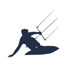 Pose kite surfer silhouette Transparent PNG