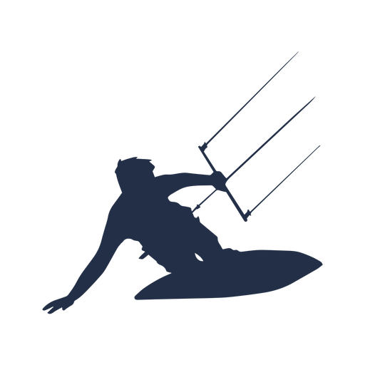 Pose kite surfer silhouette PNG Design
