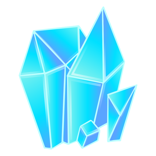 Ziemlich blaue Kristalle PNG-Design