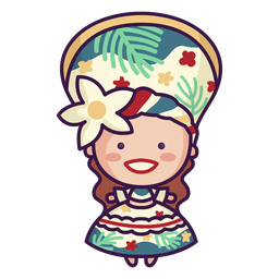 Tocado de mujer bonita brasil Diseño PNG