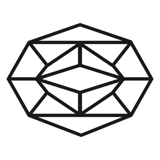 Hübsches Kristallstrichsymbol PNG-Design