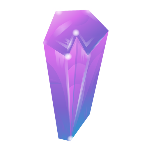 Prisma de cristal bastante púrpura Diseño PNG