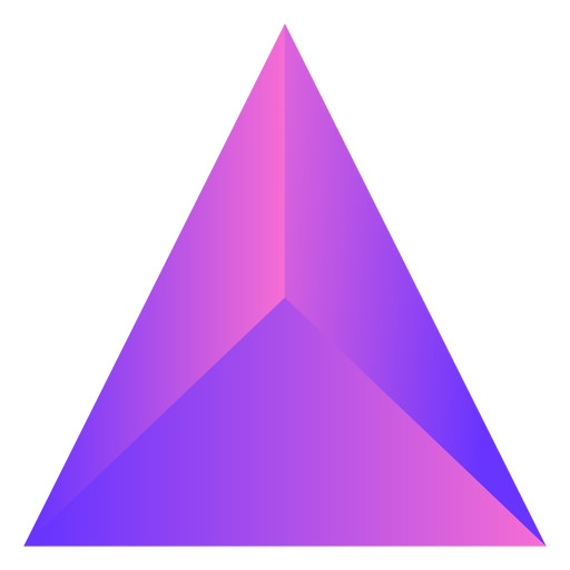 Purple cool triangle crystal PNG Design