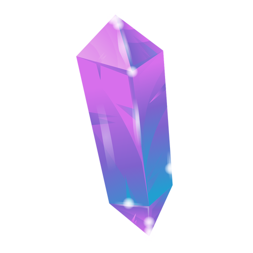 Purple crystal awesome PNG Design