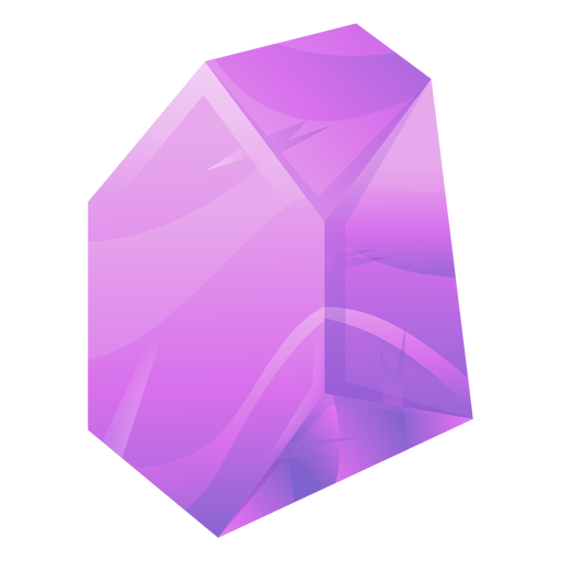 Purple crystal block PNG Design
