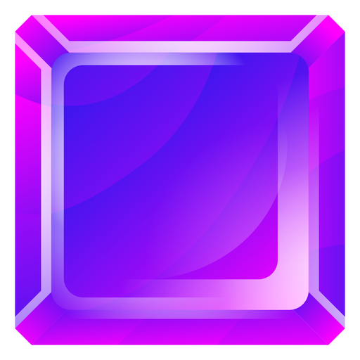 Purple square crystal - Transparent PNG & SVG vector file