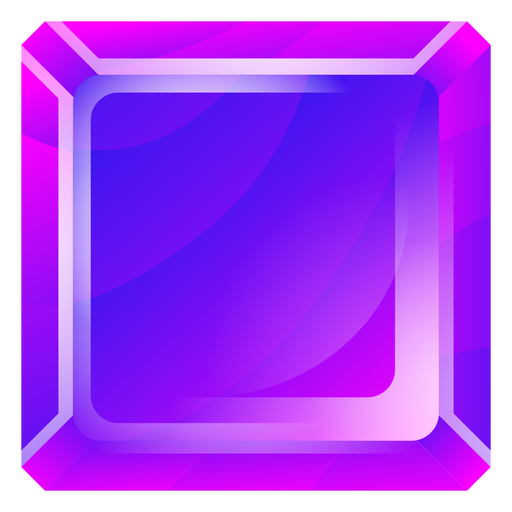 Purple square crystal PNG Design