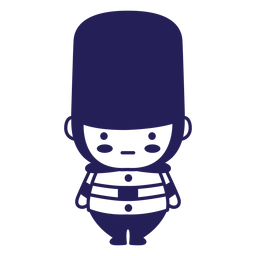 Rainha guarda traço fofo Desenho PNG
