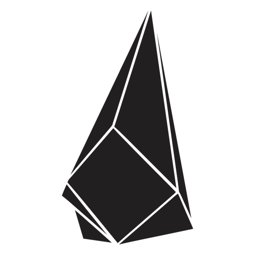 Schrulliger Dreieckskristall PNG-Design