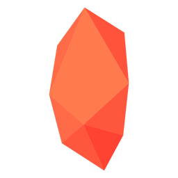 Red orange block crystal PNG Design