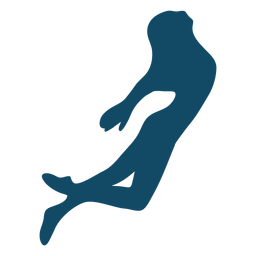 Aufstehen unter Wasser Mädchen Silhouette PNG-Design