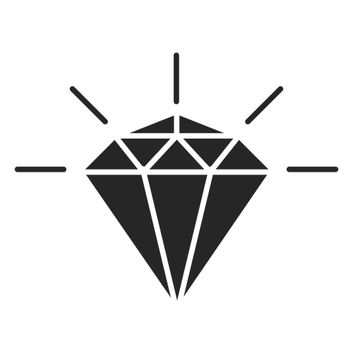 Glänzender Diamantkristall PNG-Design