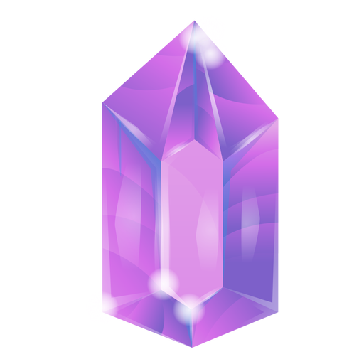 Shiny purple crystal PNG Design