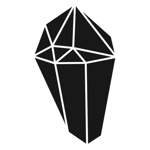 Einfacher Blockkristall PNG-Design
