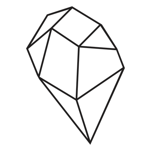 Simple block icon crystal PNG Design