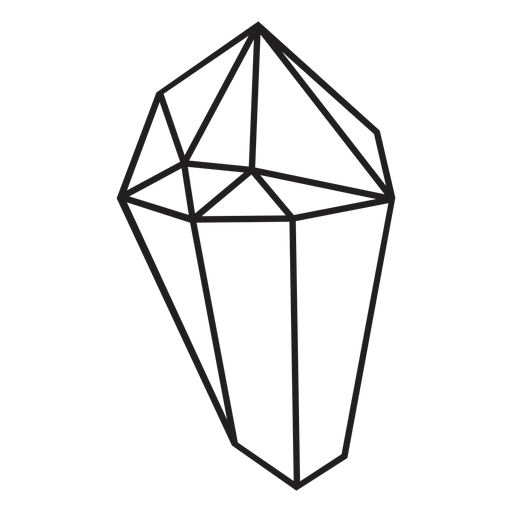 Simple crystal standing PNG Design