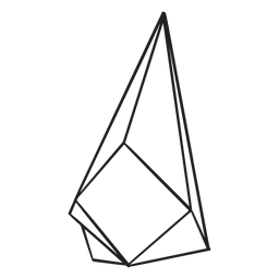 Simple drawn crystal PNG Design
