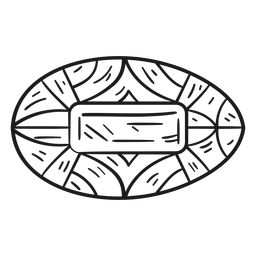 Forma de cristal oblonga simple Diseño PNG