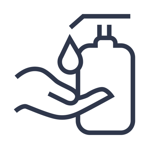 Icono de mano de bomba de jabón Diseño PNG