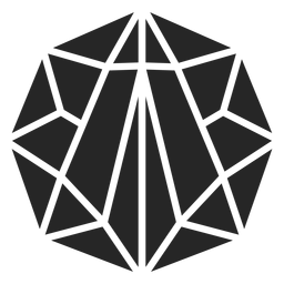 Forma de cristal de esfera Diseño PNG