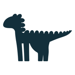 Niedliche Silhouette des stacheligen hinteren Dinosauriers PNG-Design