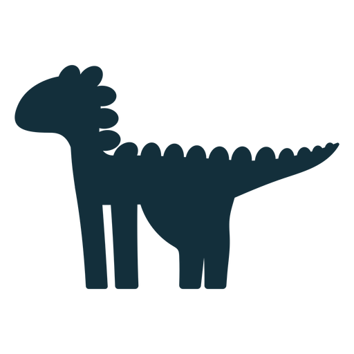 Spiky back dinosaur cute silhouette PNG Design