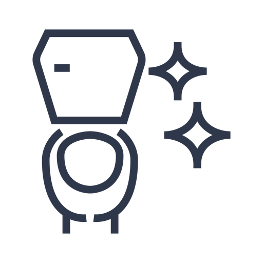 Squeaky clean toilet bowl PNG Design