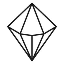 Strich Symbol Diamantform Kristall PNG-Design