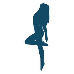 Swim up underwater girl silhouette PNG Design
