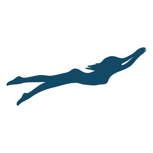 Schwimmen Sie Pose Unterwassersilhouette PNG-Design