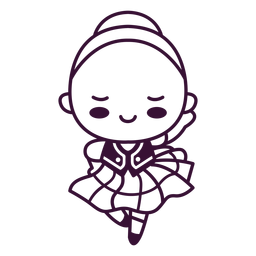 Personaje de bailarina escocesa de tartán en vestido. Diseño PNG