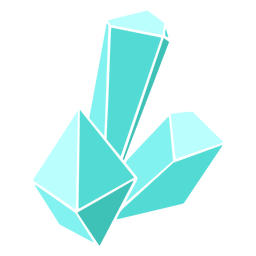 Vista superior cristais azuis